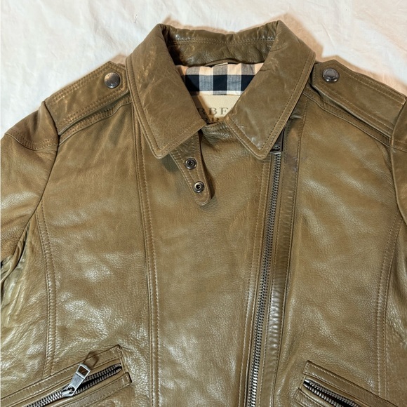Burberry Brit Leather Motorcycle Jacket - Picture 5 of 13